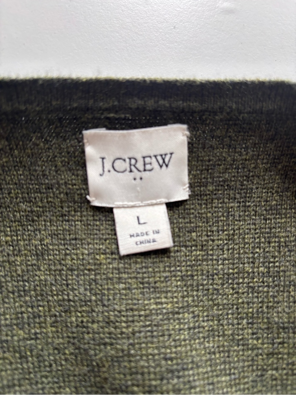 J Crew Vanessa open front cardigan jacket large green longline minimalist cotton - Picture 5 of 10